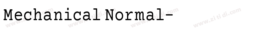 Mechanical Normal字体转换
